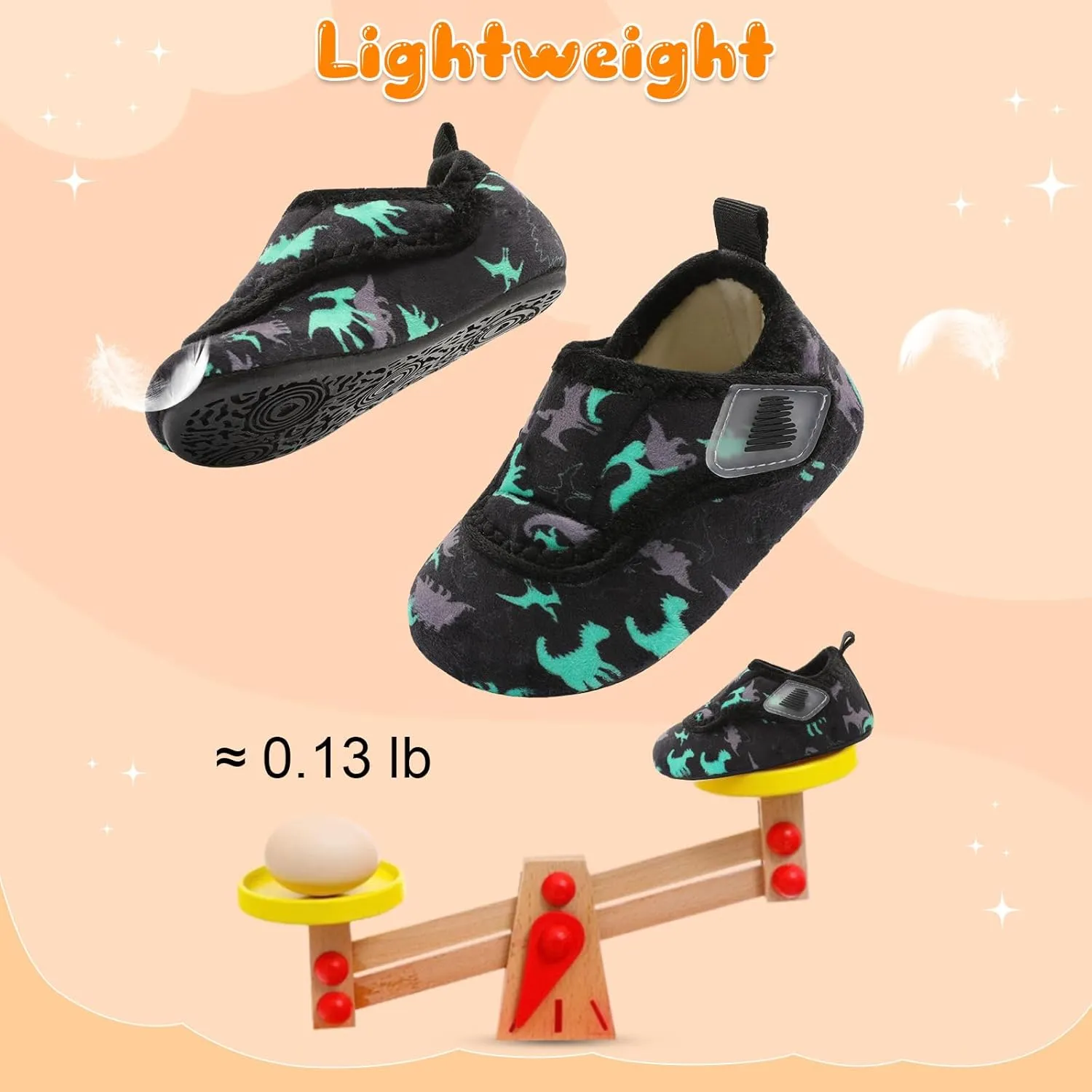 BARERUN Toddler Slippers Boys Girls House Shoes Warm Kids Slippers With Non-Slip Rubber Sole Fuzzy Cozy Walking Shoes Indoor/Outdoor