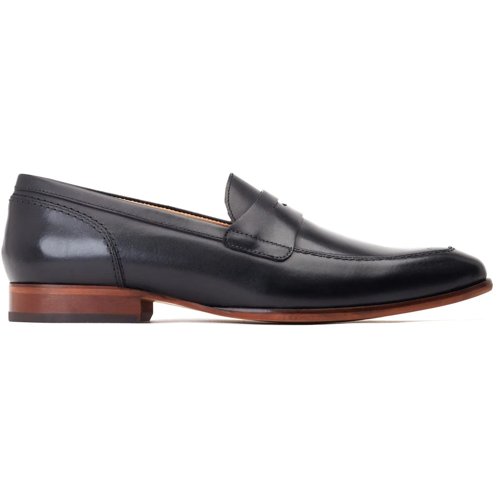Base London Men's Bruno Penny Loafer in Black