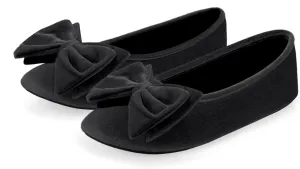BCTEX COLL Women's Fancy House Slippers with Bow, Ladies Sexy Velvet Ballerina Slipper