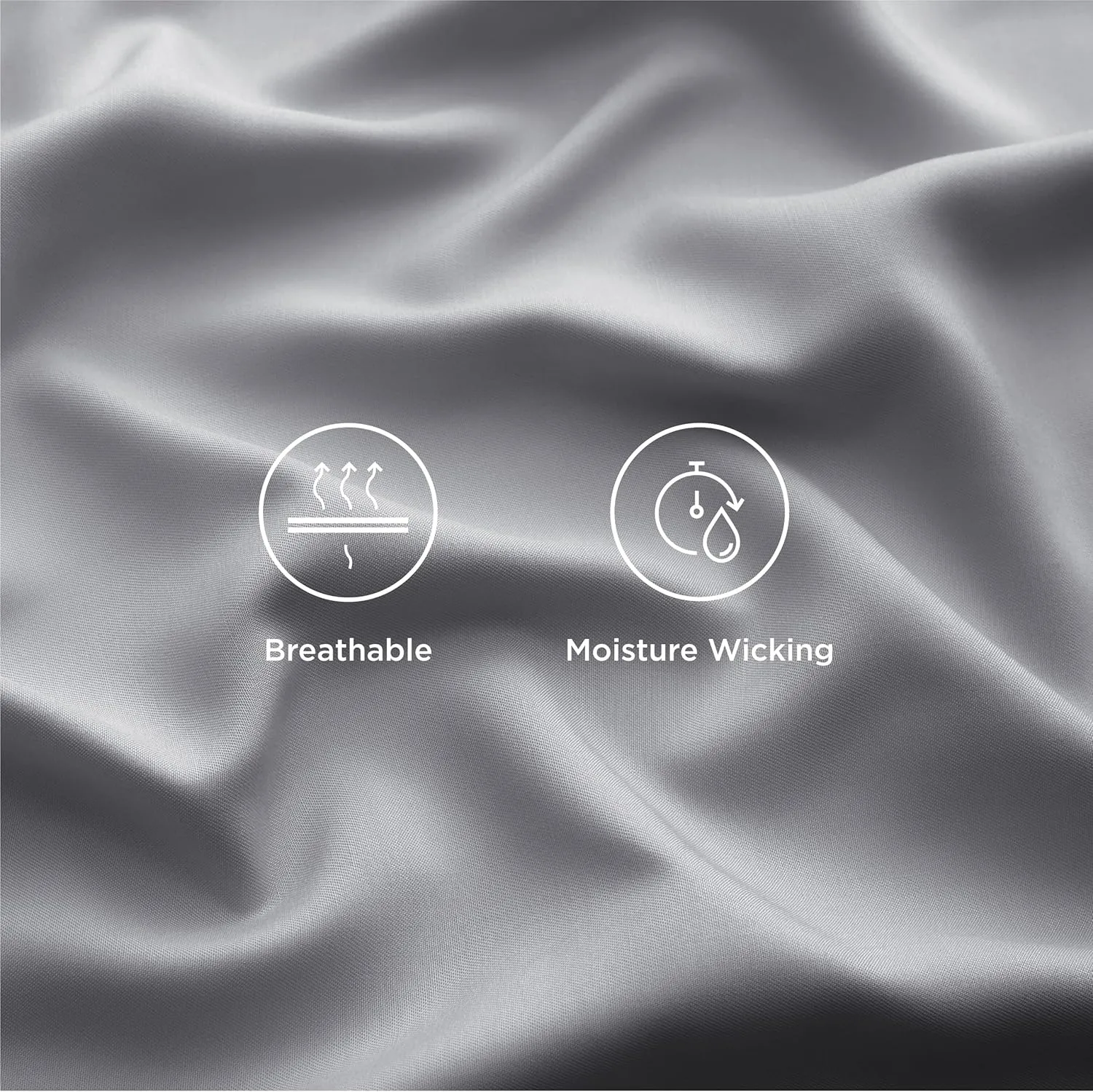 Bedsure Queen Sheets, Rayon Derived from Bamboo, Queen Cooling Sheet Set, Deep Pocket Up to 16", Breathable & Soft Bed Sheets, Hotel Luxury Silky Bedding Sheets & Pillowcases, Silver Grey