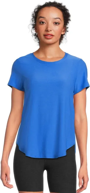 Beyond Yoga, Women's, Featherweight On The Down Low Tee, Court Blue, Large