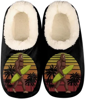 Bigfoot Home Slippers Women Men, Fluffy Slippers, Warm Fleece Lined Shoes Cozy Plush Non-Slip House Slippers for Indoor and Outdoor,L