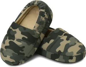Bigwow Toddler Boys Girls Camo Slippers Little Kid Slip On House Slipper with Memory Foam Non Slip Cozy Warm Indoor Outdoor Shoes