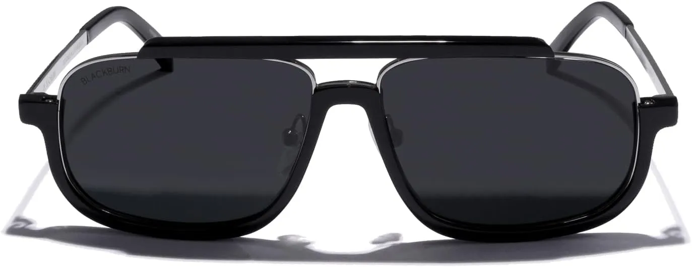 Blackburn Limited Edition Handmade Japanese Polarized Pilot Aviator Sunglasses for Men Women, Japanese Steel UV400 Protection