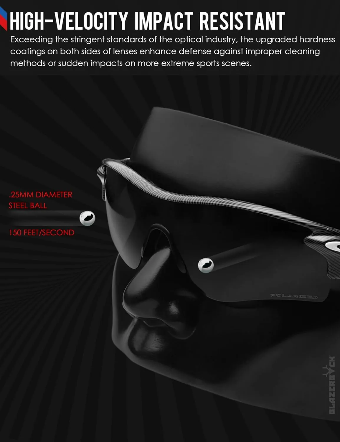 BLAZERBUCK Anti-salt Polarized Replacement Lenses for RayBan New Sleek RB3198 55mm Sunglass