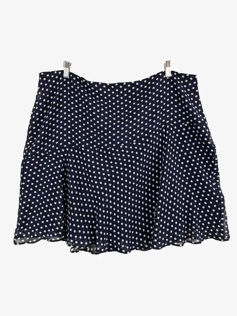 Boden Navy Soft Floral Mini Skirt Size 22