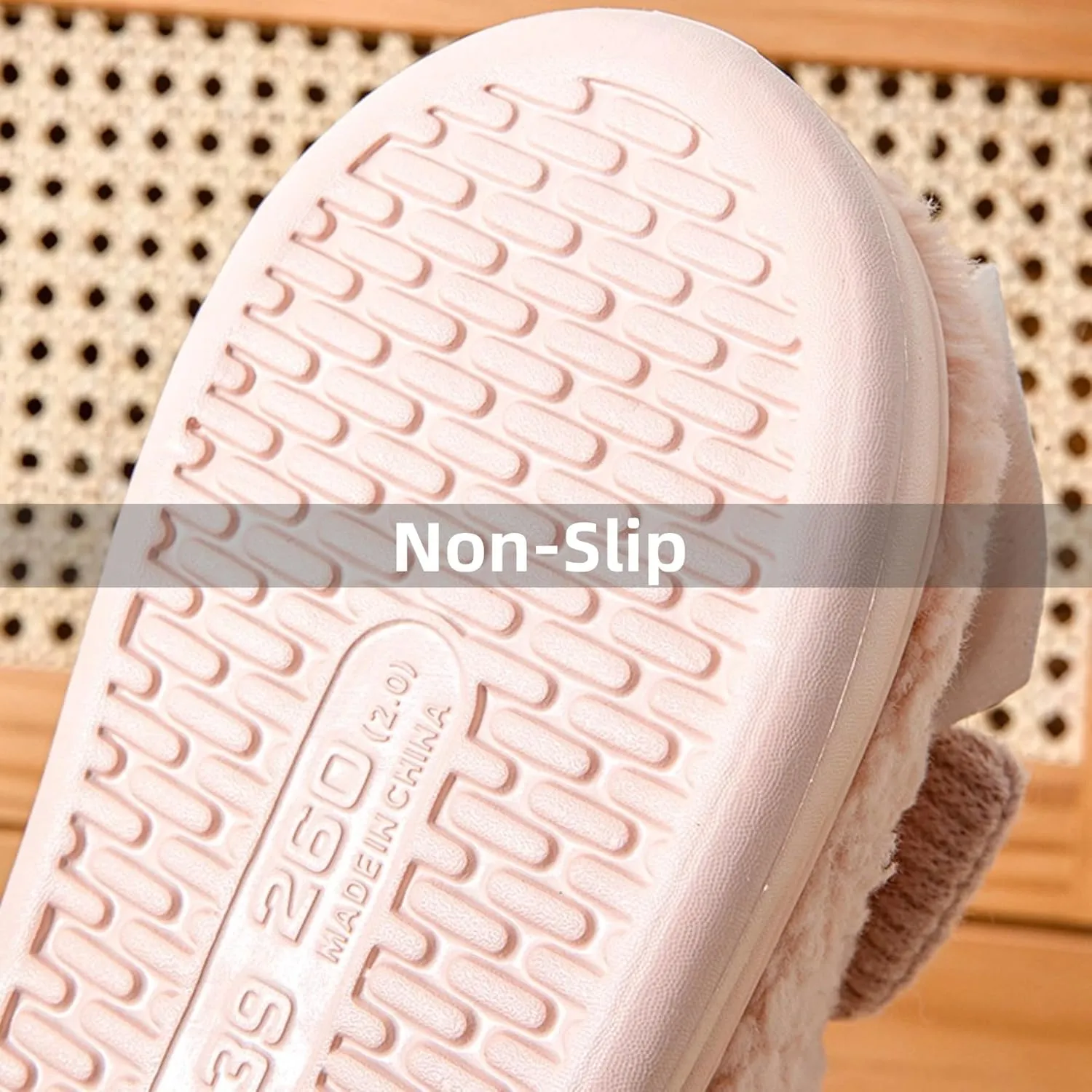 Bow Slippers Women's Cute Soft Cozy Fuzzy Slippers Bow Tie Comfy Winter House Warm Slippers Shoes Indoor Non Slip Home Slippers Ladies Bedroom Fluffy Slipper