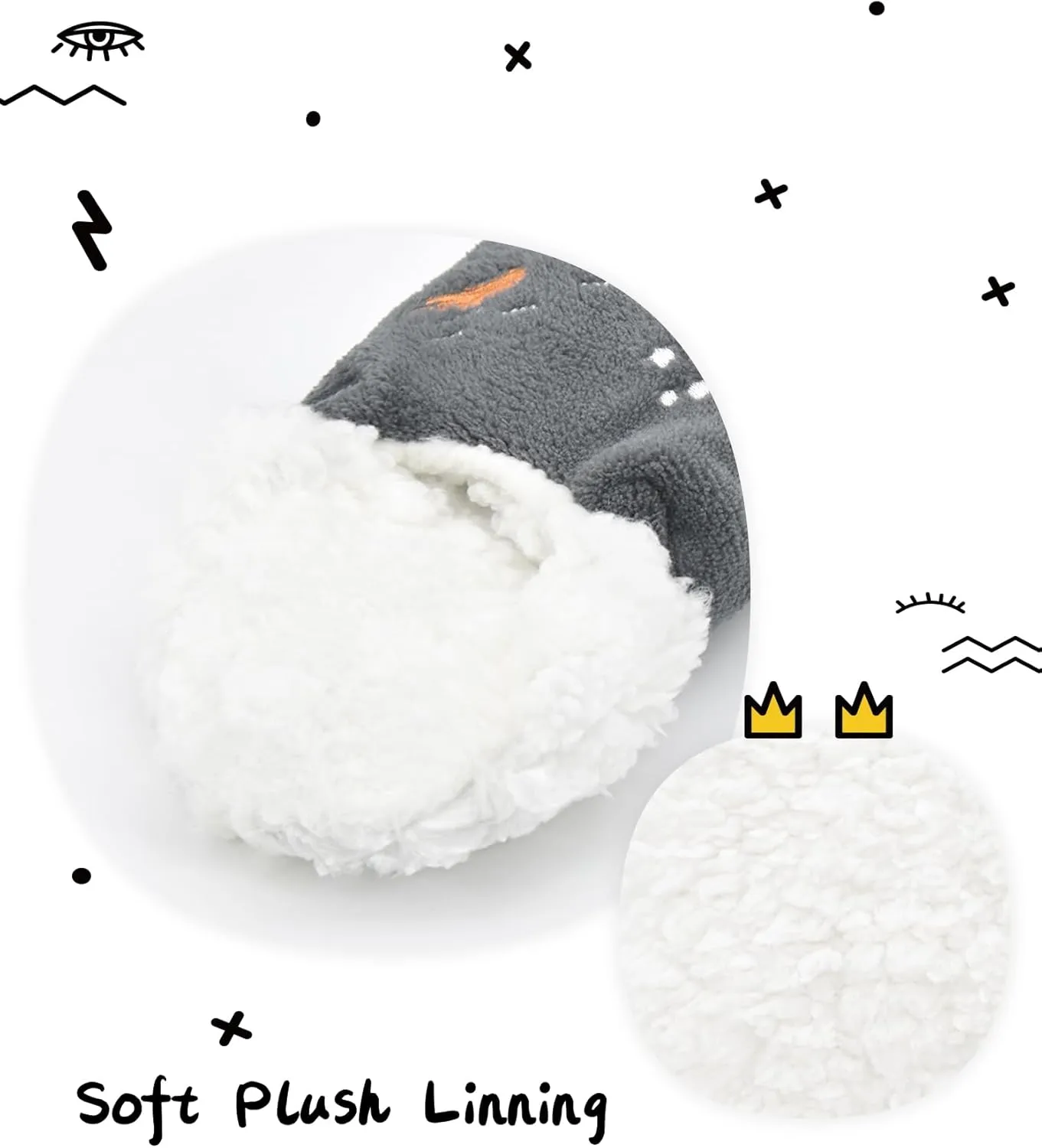 Boys House Slippers With Non Skid Bottoms, Cute Animal Slipper Socks With Grippers For Big Kids, Cozy Soft Sole Warm Fuzzy House Shoes