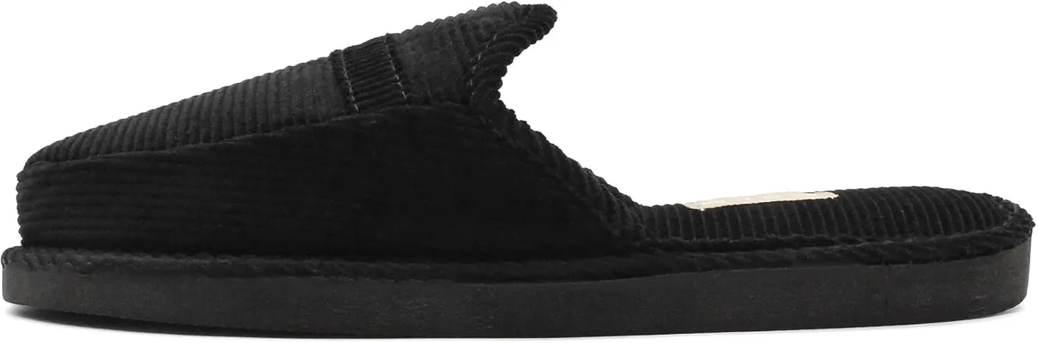 Bright Men's Open Back Slip On Corduroy House Slippers