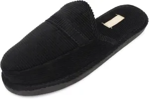Bright Men's Open Back Slip On Corduroy House Slippers