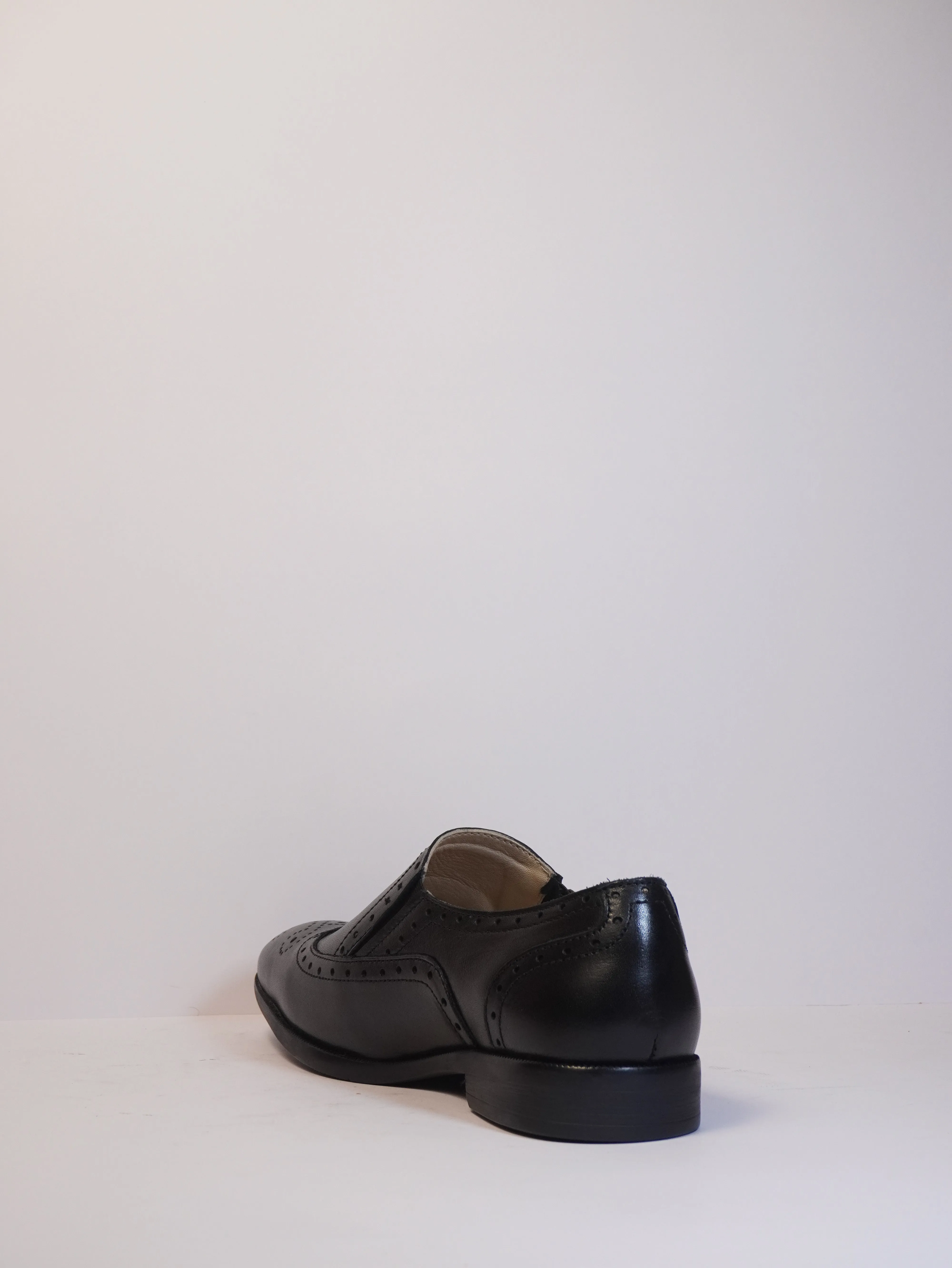 Brogue Slip-On Shoes Black