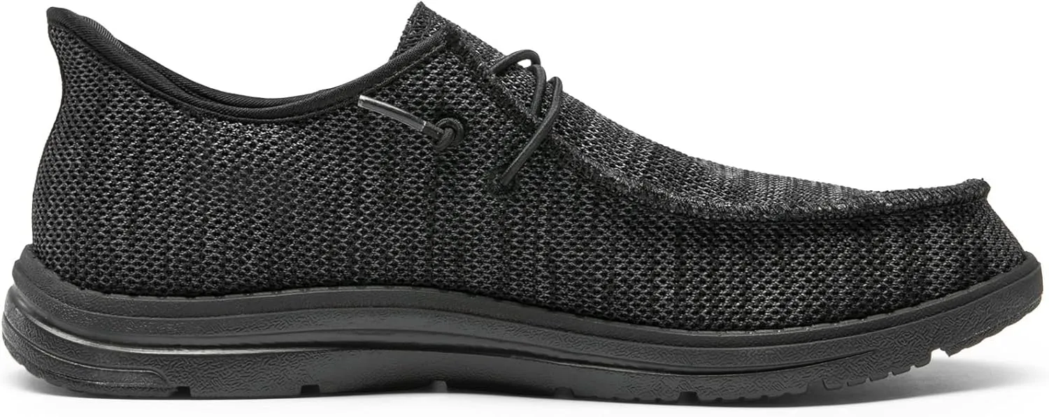 Bruno Marc Hands Free Mens Casual Loafers, Men's Stretch Lace Up Slip On Shoes, Arch Support Non Slip Barefoot Shoes for Men, Comfortable & Light-Weight