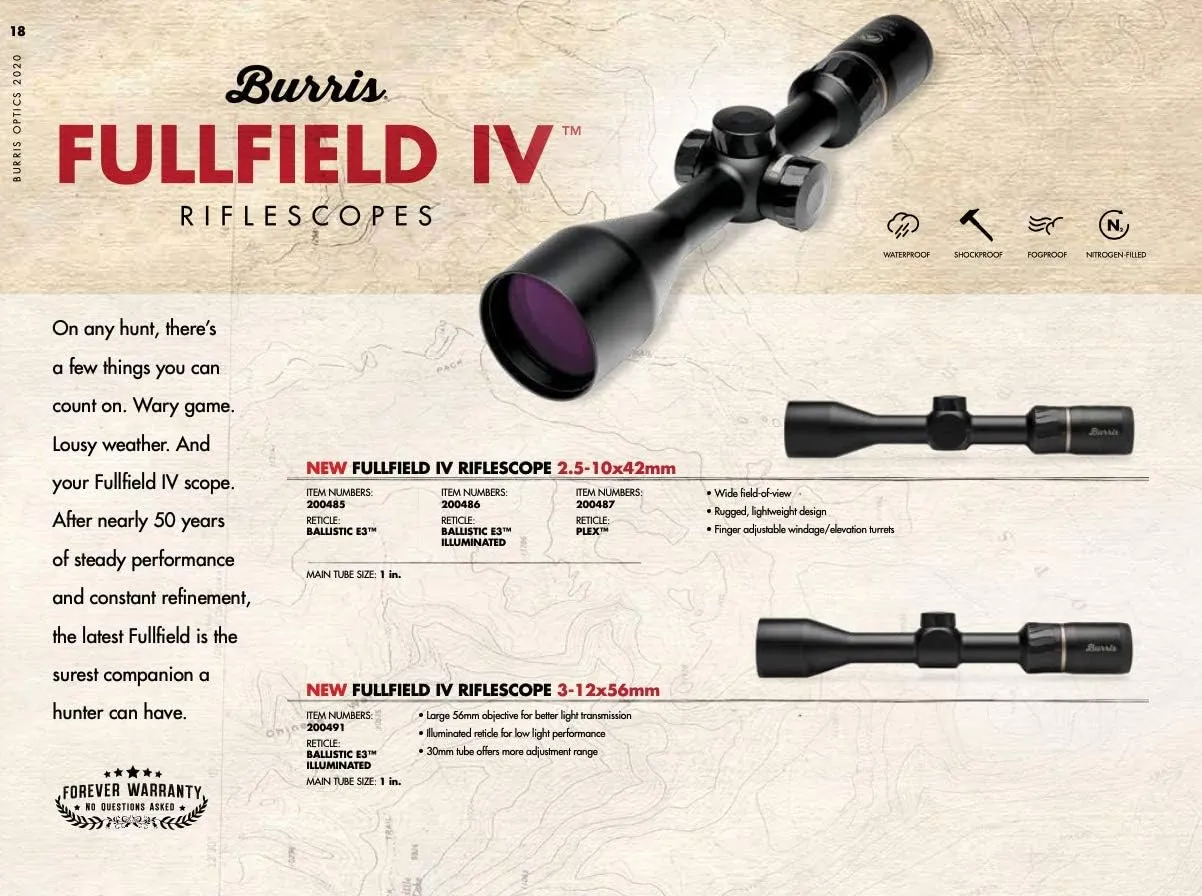 Burris Fullfield IV 3-12x42mm Hunting Scope