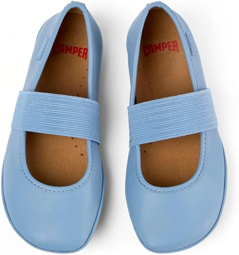 Camper Right Leather Mary Jane Flats for Girls - Ultra-Comfortable Ballerina Shoes with Comfort Footbed, Leather Lining, and Flexible Rubber Outsole