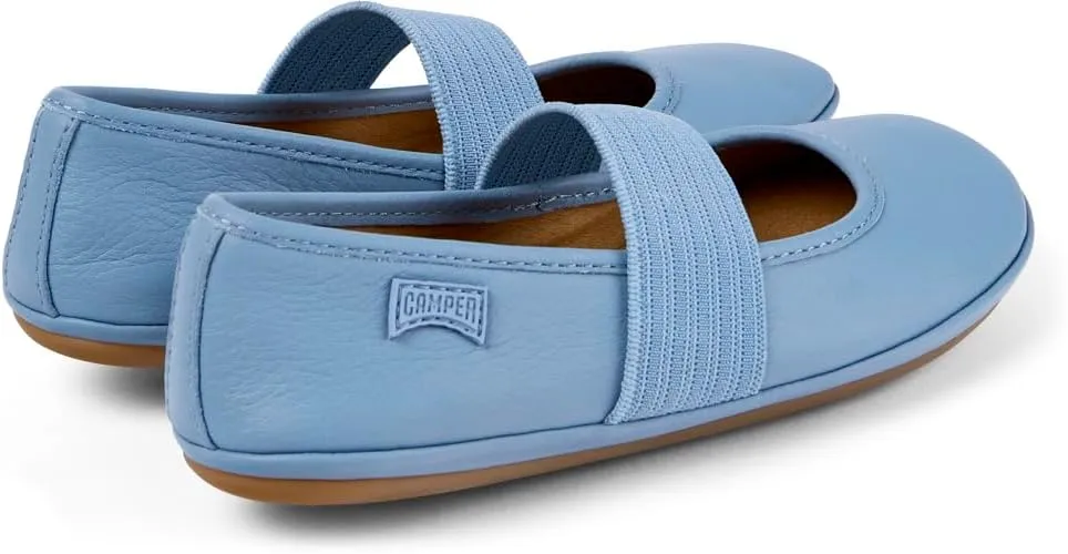 Camper Right Leather Mary Jane Flats for Girls - Ultra-Comfortable Ballerina Shoes with Comfort Footbed, Leather Lining, and Flexible Rubber Outsole