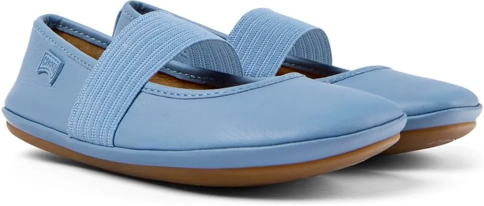 Camper Right Leather Mary Jane Flats for Girls - Ultra-Comfortable Ballerina Shoes with Comfort Footbed, Leather Lining, and Flexible Rubber Outsole