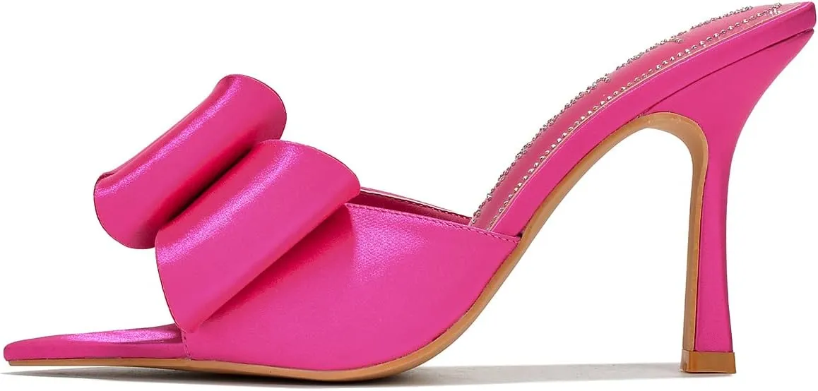 Cape Robbin Bellani Rhinestone Bow Pointy High Heels (Bellani)