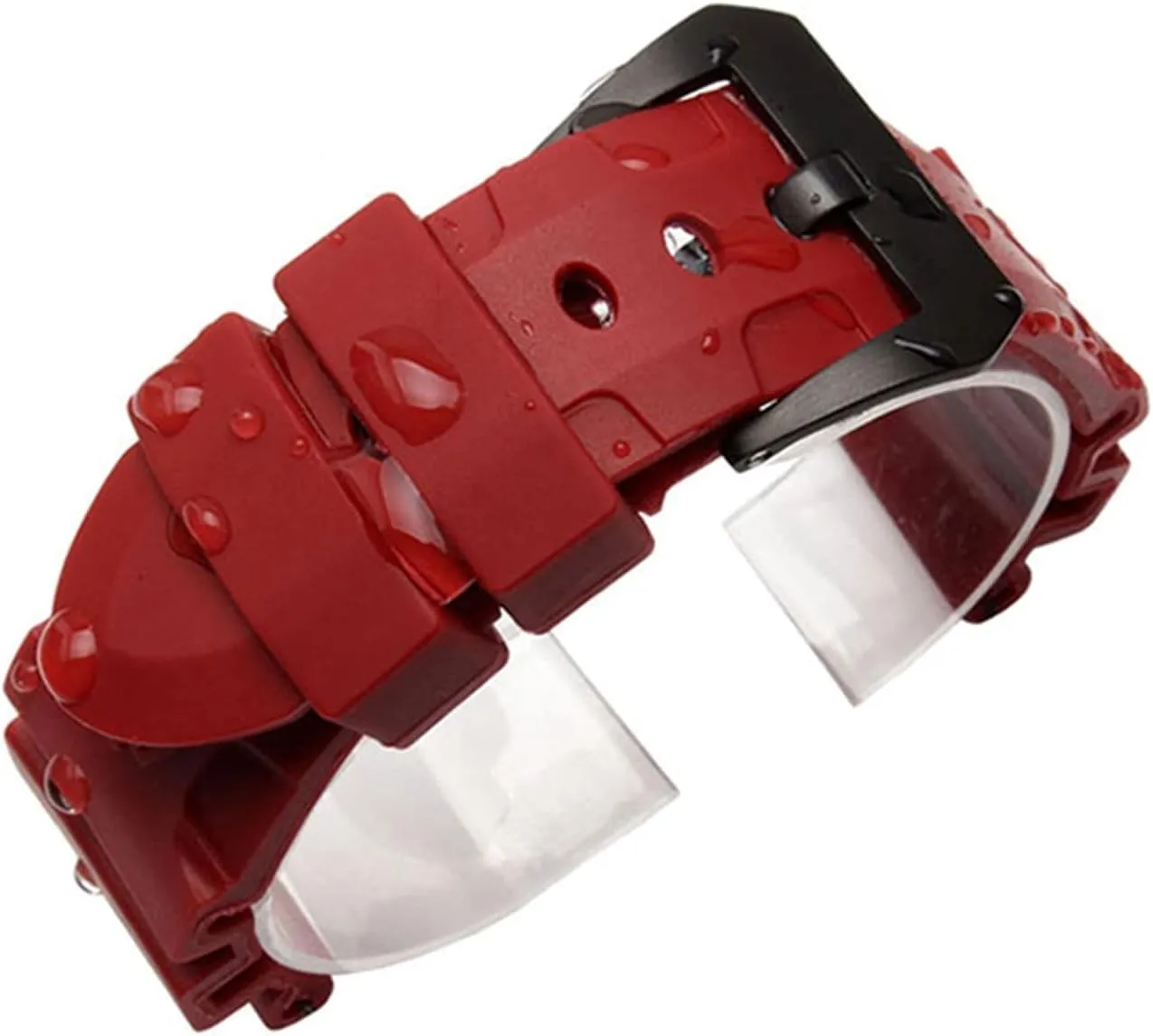 CAREG WatchBand Compatible With Panerai 441 Soft Natural Rubber Silicone 24 26mm Watch Accessories Watch Bracelet Man Pin Buckle Strap Durable