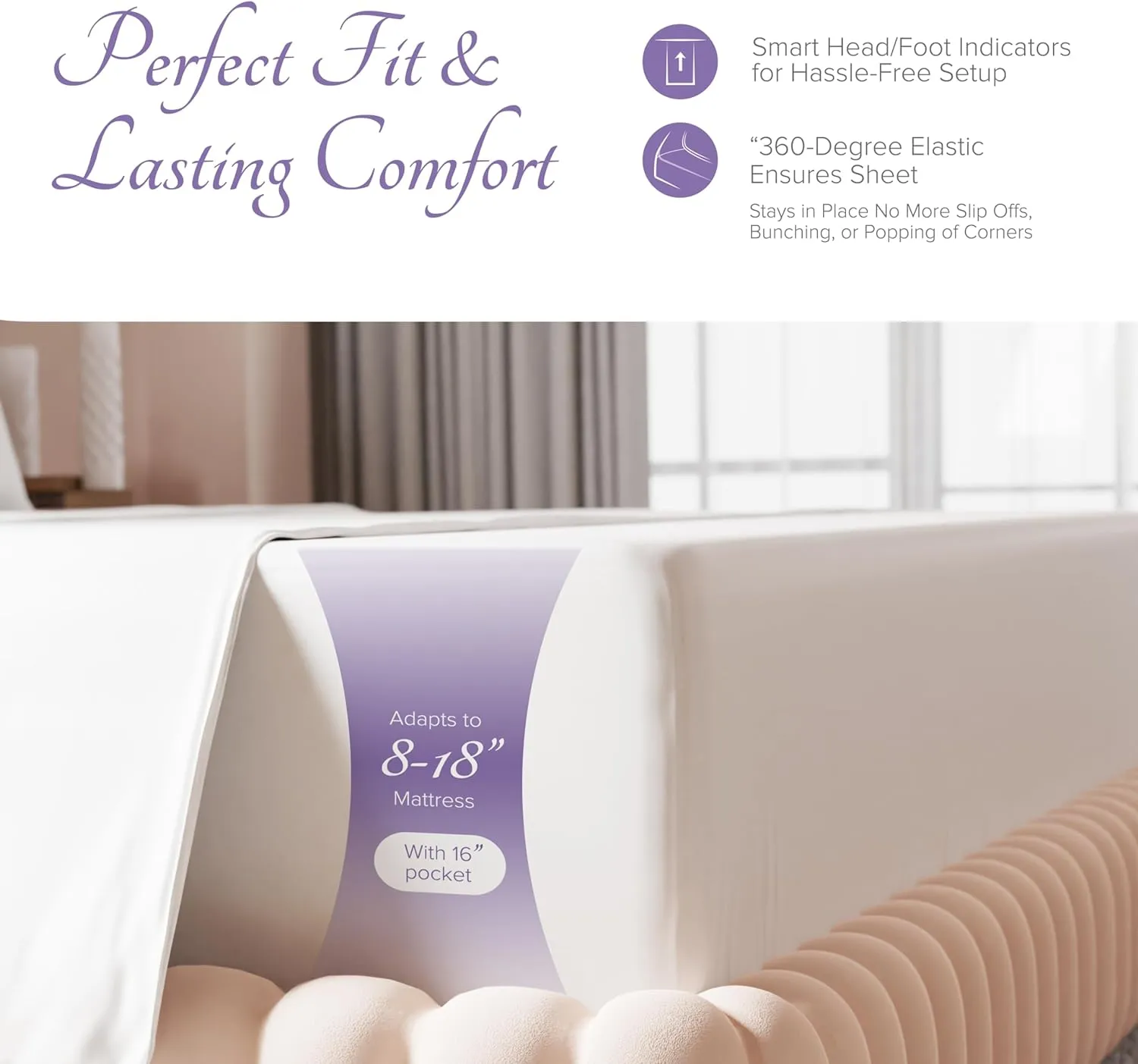 Carressa Linen Luxury Egyptian Cotton 4 PC King Size Sheet Set - 600 Thread Count Deep Pocket Fitted and Flat Sheets, Soft, Cooling Extra Long Staple Hotel-Quality Bedding with Sateen Weave - White