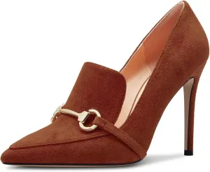 Castamere Womens High Stiletto Heel Pointed Toe Slip-on Pumps Wedding Office 3.9 Inches Heels