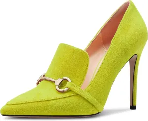 Castamere Womens High Stiletto Heel Pointed Toe Slip-on Pumps Wedding Office 3.9 Inches Heels