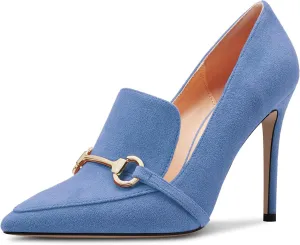 Castamere Womens High Stiletto Heel Pointed Toe Slip-on Pumps Wedding Office 3.9 Inches Heels