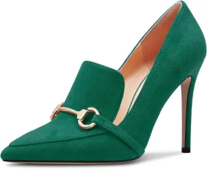 Castamere Womens High Stiletto Heel Pointed Toe Slip-on Pumps Wedding Office 3.9 Inches Heels