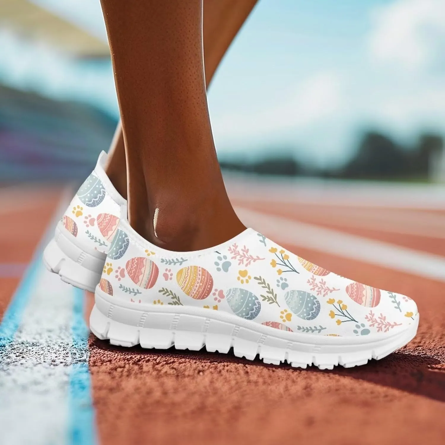 Casual Sneakers for Women Trendy Slip On Walking Shoes Comfy Work Shoes