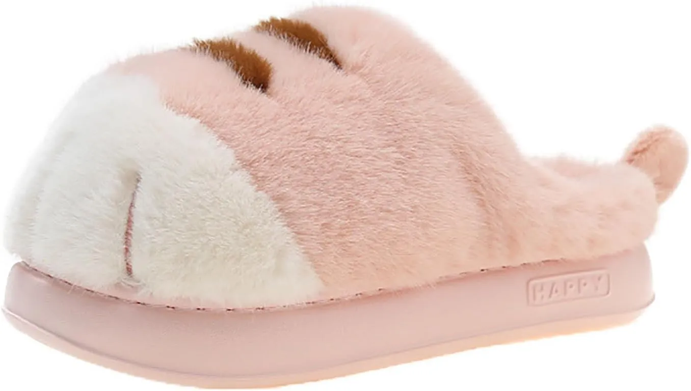 Cat Paw Slippers for Women, Cute Funny 3D Cat Paw Cartoon Slipper Warm Fluffy Furry Winter House Shoes