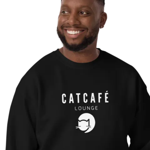CatCafe Lounge Unisex Fleece Pullover Sweatshirt