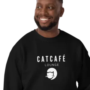 CatCafe Lounge Unisex Fleece Pullover Sweatshirt