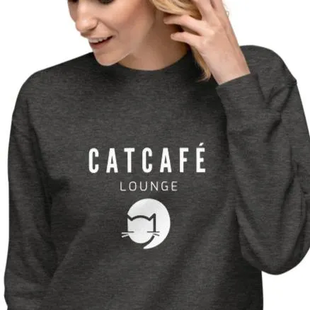 CatCafe Lounge Unisex Fleece Pullover Sweatshirt