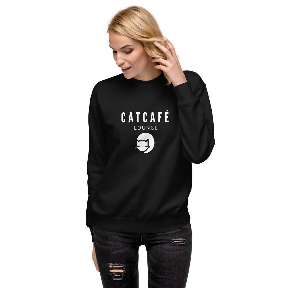 CatCafe Lounge Unisex Fleece Pullover Sweatshirt