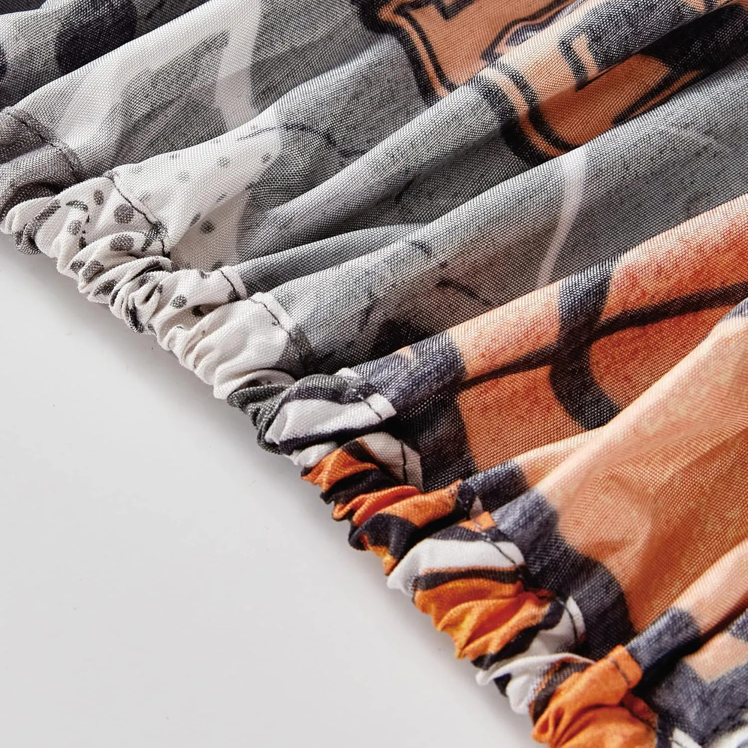 Chezmoi Collection 4-Piece Kids/Teens Basketball Sheet Set - Soft Microfiber Gray Orange Black Printed Sports Basketball Slam Dunk Fun Kids Sheets, Full Size