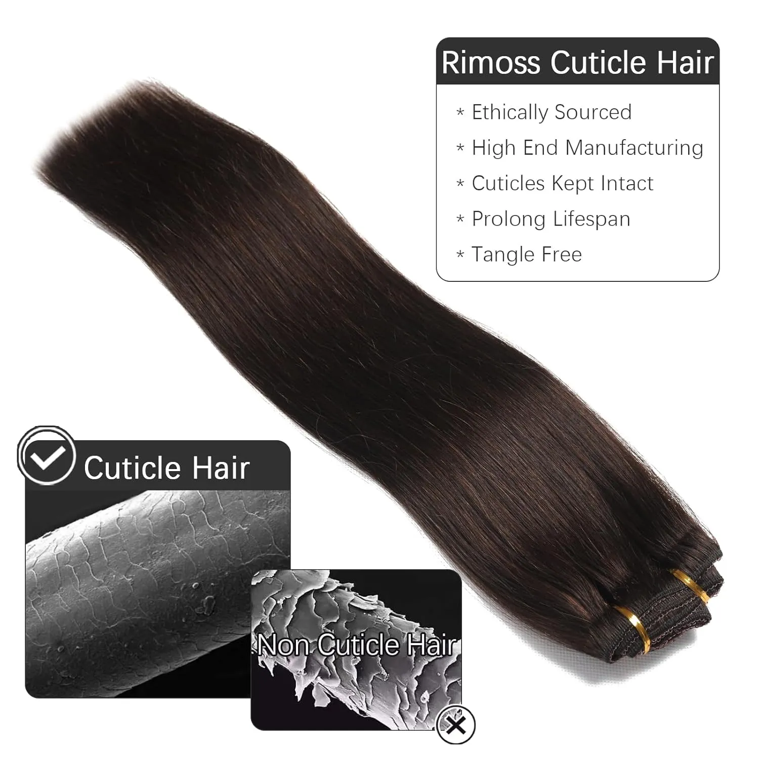 Clip in Hair Extensions Real Human Hair - 120g 20 Inch 7pcs, Dark Brown Color - Soft Remy Human Hair Clip in Hair Extensions Straight for Women (#2 20 Inch)