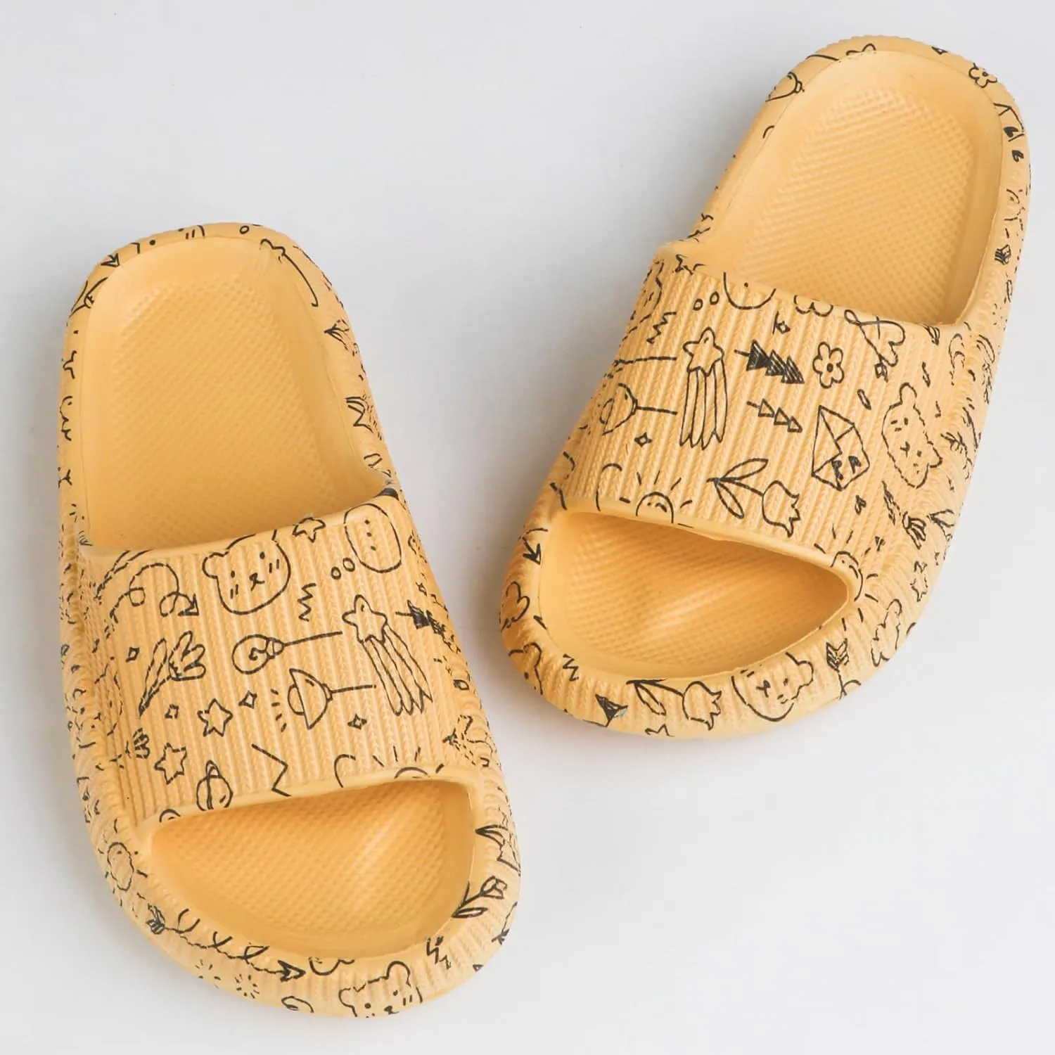 Cloud Slides for Kids, Non-Slip Slipper, Quick Drying Sandals for Boys and Girls, Home Shower Bathroom Beach Shoes for Toddler