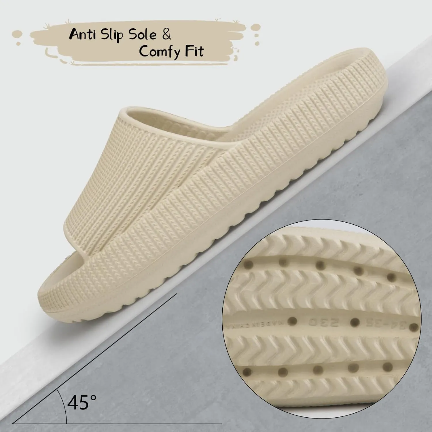 Cloud Slides for Kids, Non-Slip Slipper, Quick Drying Sandals for Boys and Girls, Home Shower Bathroom Beach Shoes for Toddler