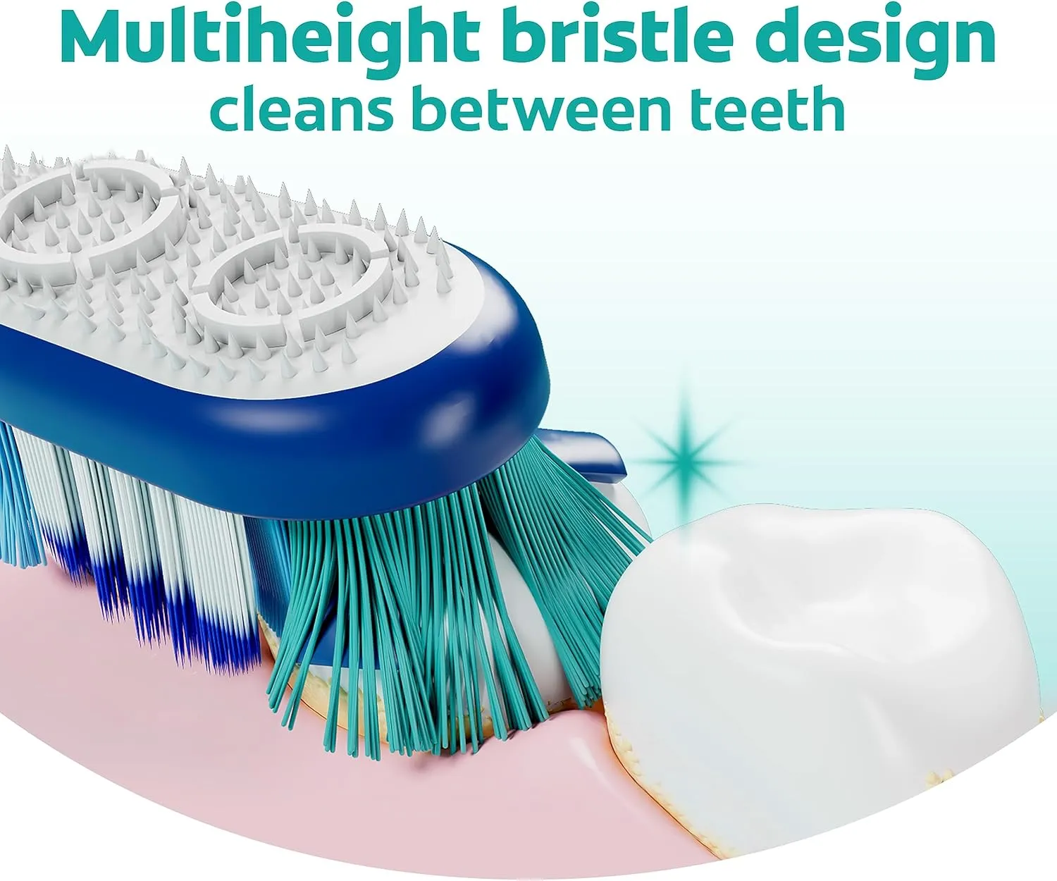 Colgate 360 Whole Mouth Toothbrush, Adult Soft Toothbrush With Tapered Bristles, Features Tongue Cleaner and Ergonomic Handle, Helps Whiten Teeth and Removes Bacteria, 4 Pack