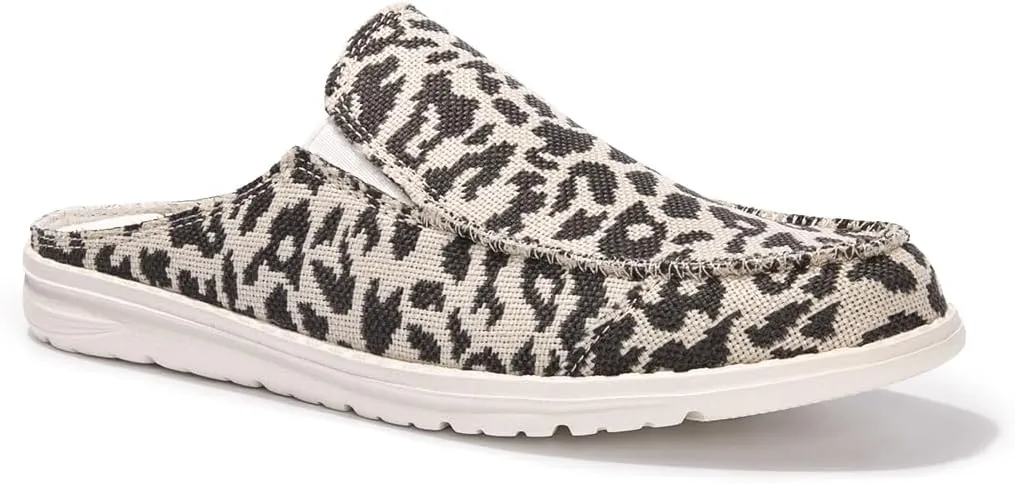 Colgo Womens Mules Shoes, Comfortable Slip on Canvas Shoes for Women