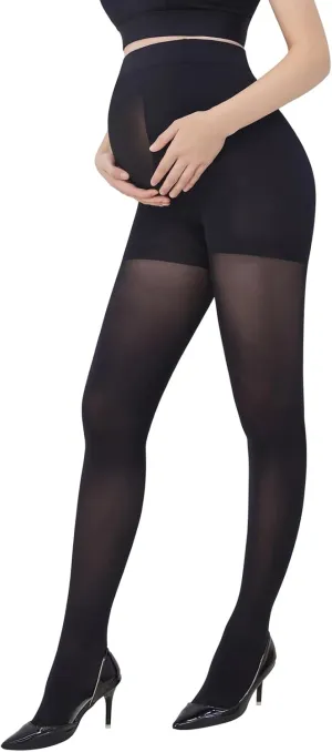 COLOMI Women Maternity Tights Opaque Pregnancy Pantyhose 80 DEN Hosiery Maternity Leggings