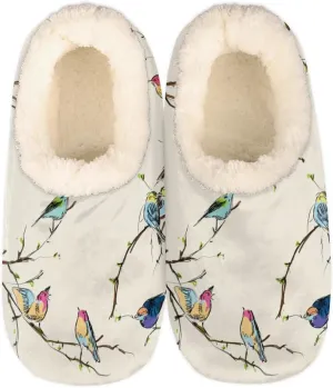 Colorful Bird Home Slippers Women Men, Fluffy Slippers, Warm Fleece Lined Shoes Cozy Plush Non-Slip House Slippers for Indoor and Outdoor,L