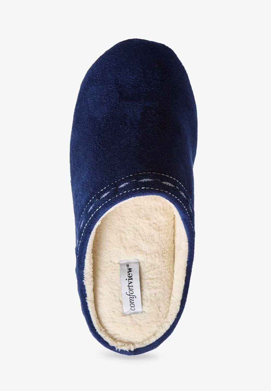 Comfortview Women's Wide Width Stitched Clog Slipper