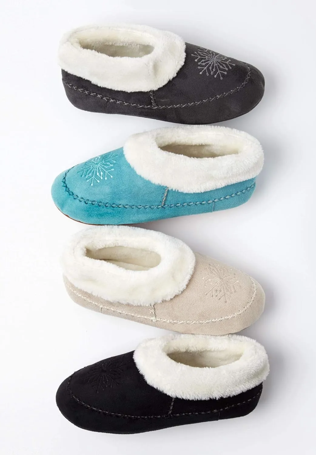 Comfortview Women's Wide Width The Snowflake Slipper Slippers