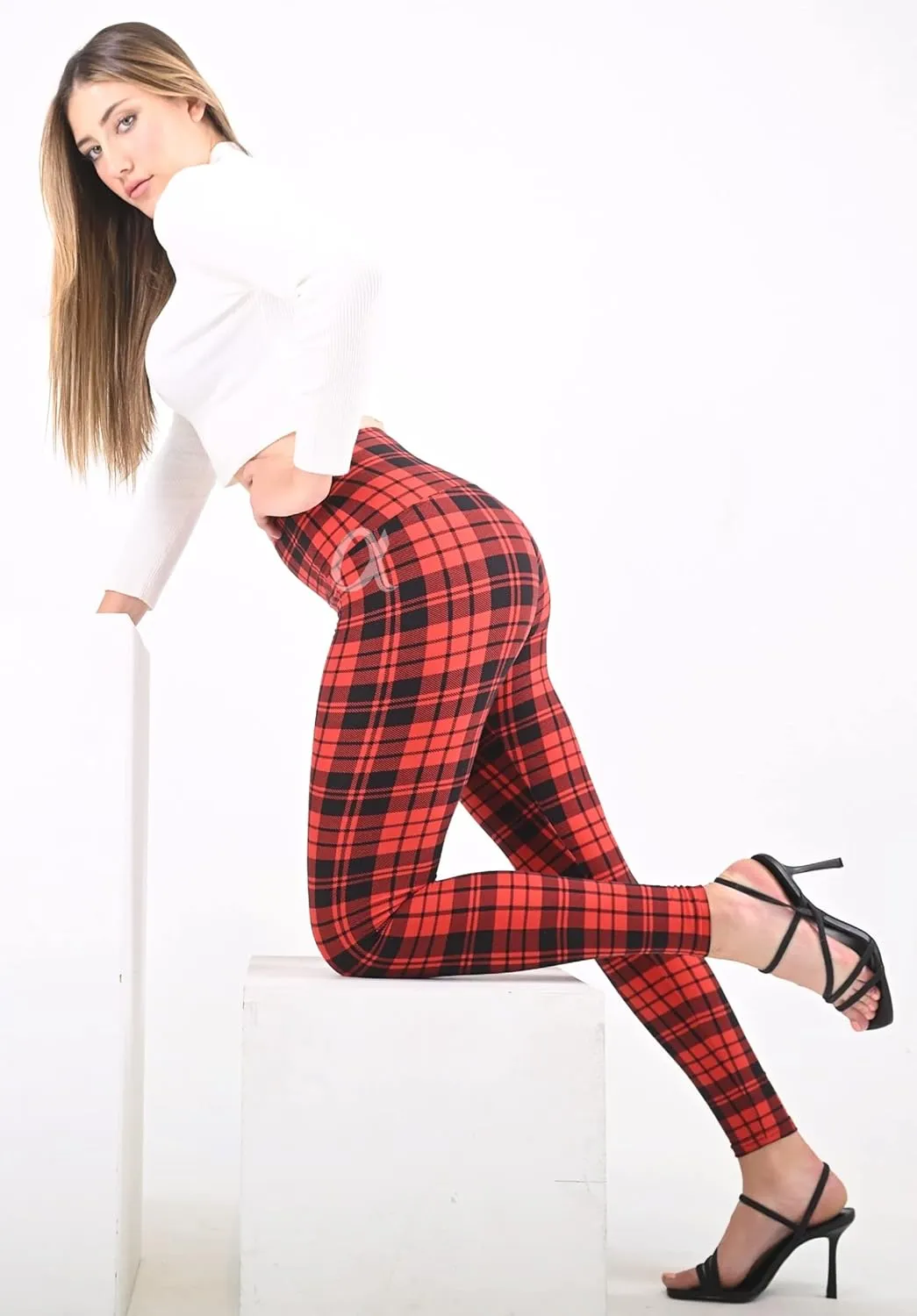 COMFY FOREVER Leggings for Women W/5' High Waist Tummy Control Ankle Length Pants Bundles