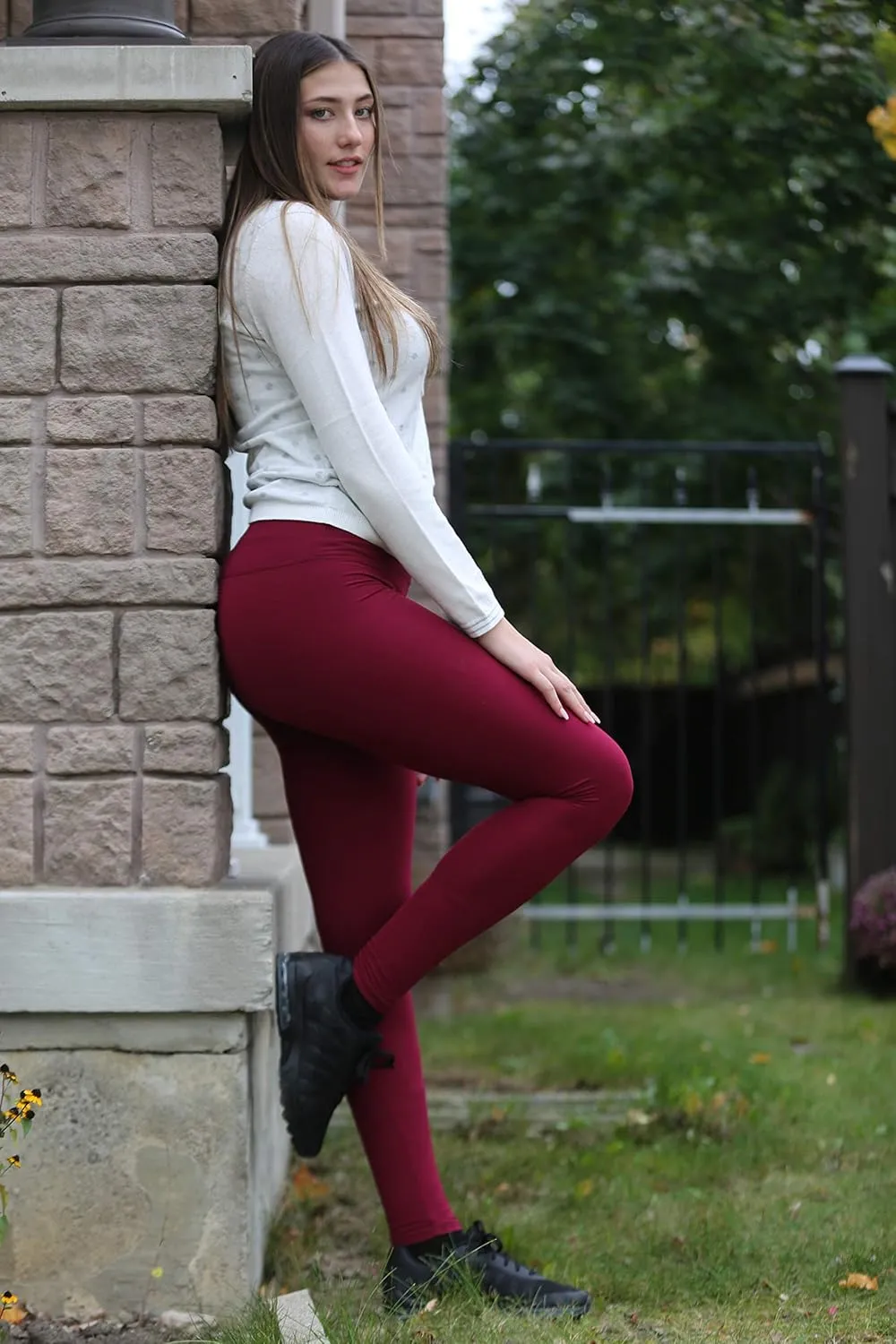 COMFY FOREVER Leggings for Women W/5' High Waist Tummy Control Ankle Length Pants