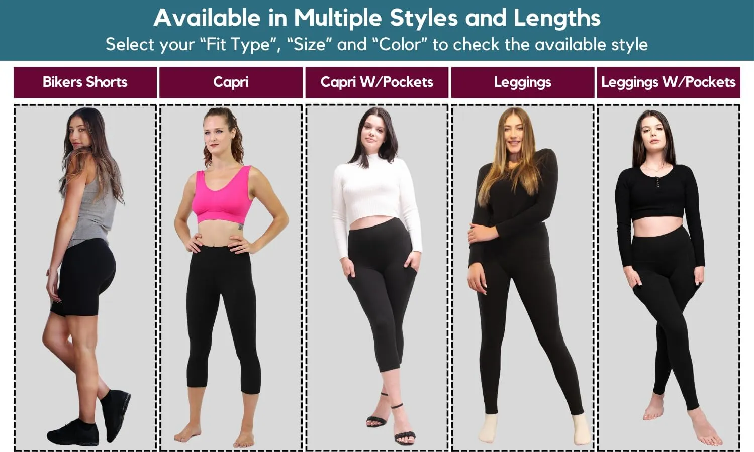 COMFY FOREVER Leggings for Women W/5' High Waist Tummy Control Ankle Length Pants