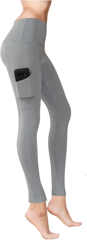 COMFY FOREVER Pocket Leggings for Women W/5' High Waist Tummy Control Ankle Length Pants