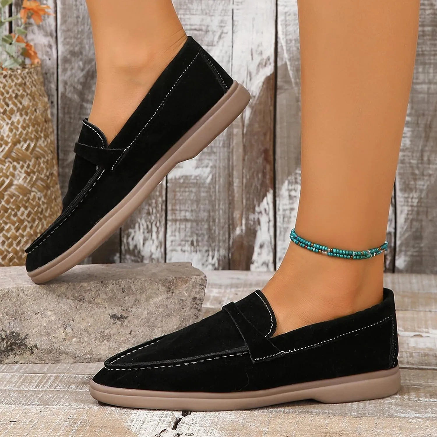 Comfy Loafers for Women, Penny Loafers Heeled Slip On Business Casual Shoes Driving Moccasins for Dressy Work School