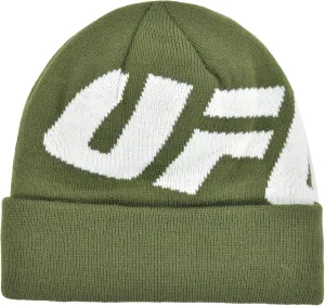 Concept One UFC Beanie Hat, Cuffed Winter Knit Cap with Faux Sherpa Lining and Jacquard Logo