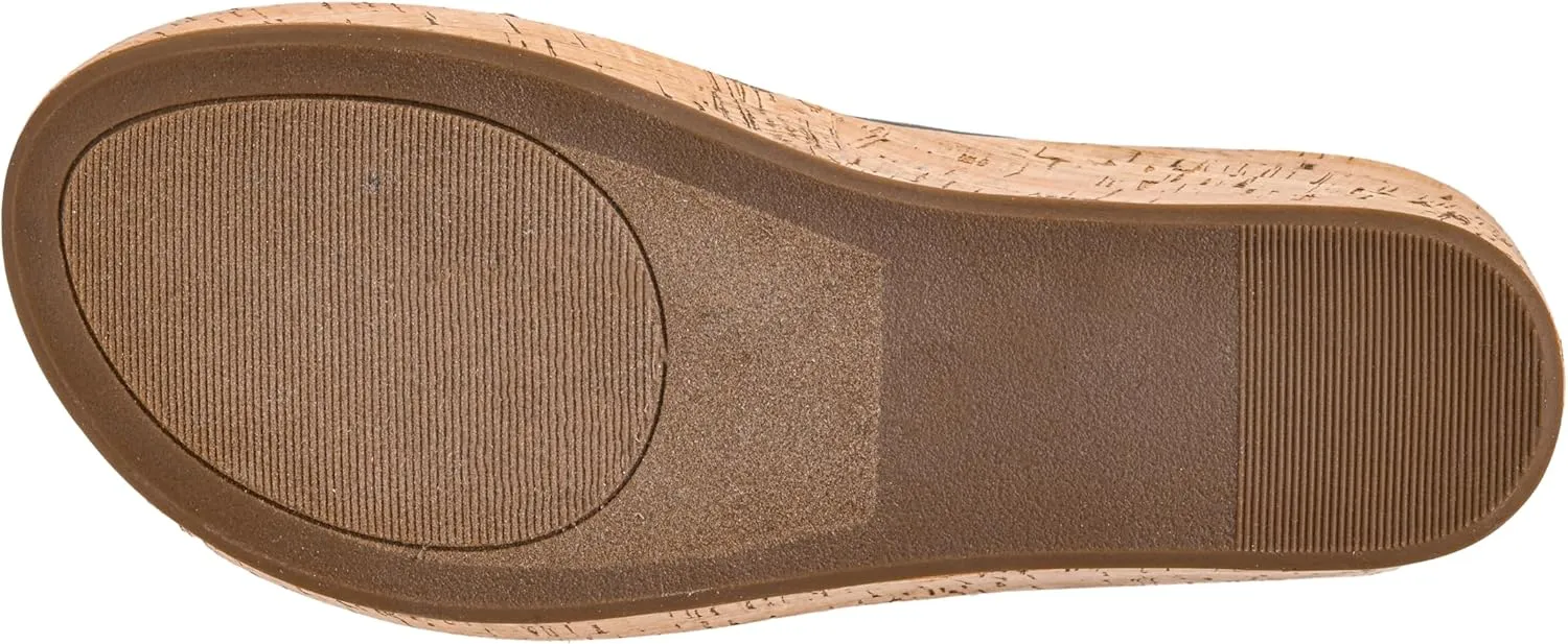 Corkys Footwear Womens Nightcap Wedges With A 2.5 Inch Heel, Corkys Signature Soft Memory Foam EVA Insoles For All Day Wear, A Slip-on Design, And Two Straps With A Chunky Chain, Perfect For A Night On The Town